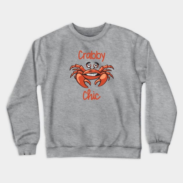 Crabby Chic Crewneck Sweatshirt by CoastalDesignStudios